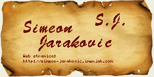 Simeon Jaraković vizit kartica